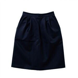 Sag Harbor Elegant Wool Black Pencil Skirt Front Pleats